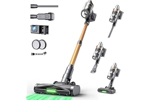 Circlio Aspiradora Sin Cable 65kPa/650W/75Min, Escoba Aspiradora sin Cable de 1.6L, Sistema de Asistencia Ergonómica, Aspirador Inalámbrico Antienredo, Ideal para Suelos, Alfombras y Pelo de Mascotas