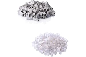 S SIENOC 100 szt. RJ45 Cat5 szyld modułowa wtyczka sieciowa połączenie + szara osłona łodzi