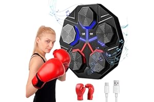 ZFZZC Música Boxing Machine Electronic Boxeo, LED Wall Boxing Target Smart Boxing Aparatos de Entrenamiento, Music Boxing Machine para Adultos y Niños, Carga USB Máquina Boxeo de Objetivo