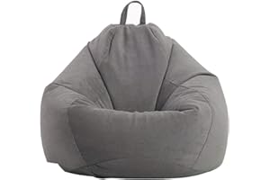 MOVKZACV Bean Bag Chair Lazy Sofa Soft Corduroy Bean Bag Cover (without Filler), Large Lazy Lounger High Back Bean Bag Chair for Adults and Kids