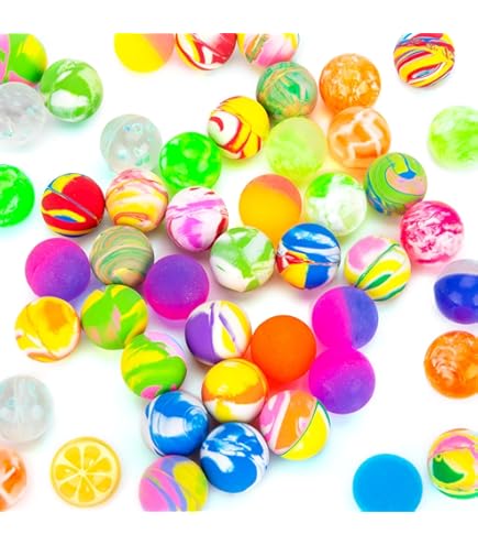 Balles Rebondissantes, 24 Pièces Balle Rebondissantes Enfant 32 Mm Balles Rebondissantes, Bouncy