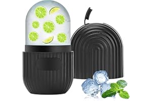 LEDEBOUK Ice Roller viso, Rullo di ghiaccio facciale, Riutilizzabile Ice Face Roller, Rullo di Ghiaccio Facciale Occhi, Ice Roller per Riduce il Gonfiore, Sollievo dal Dolore e Lesioni Minor（Nero）