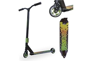Schildkröt Patinete de Acrobacias Kickless, con Compresión HIC y Llanta de Aluminio, Ruedas de PU de 100 mm, para Acrobacias Ambiciosas y Trucos