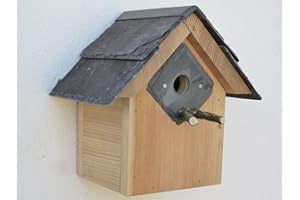 WILD SHACK Bird House Nesting Bird Box - 25mm Hole - Blue tits