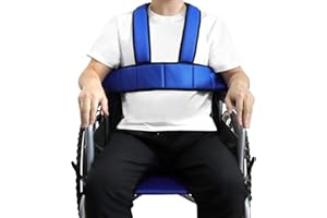 [LOSCHEN] Sedia a rotelle Harness antiscivolo mezza cintura di sicurezza spessore regolabile per bambini anziani e disabili, prevenire le cadute inclinate (blu)