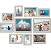 Americanflat 10'lu Kırılmaz Camlı Fotoğraf &Ccedil;er&ccedil;evesi Seti, İki 20,32x25,4 cm, D&ouml;rt 12,7x17,8 cm ve D&ouml;rt 10,16x15,24 cm &Ccedil;er&ccedil;ev