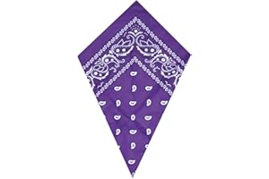 Inconnu Bandana Violett Paisley Halstuch (Purple Bandana), Violet, 70