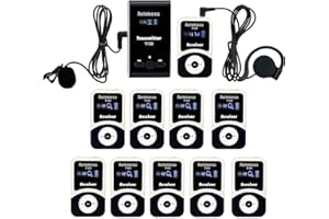 Retekess T130-T131 Tour Guide System, Portátil Sistema Inalámbrico de Guía Turística, PLL Tecnología, 12H en Espera, Equipo de Traducción de la Iglesia para Visitas a Fábricas, Viajes, Universidad