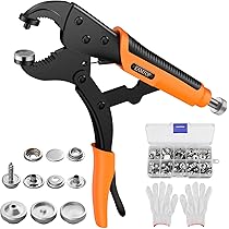 Bottoni Automatici a Pressione Colorati con Pinze 200Kits Bottoni a Pressione Metallo per