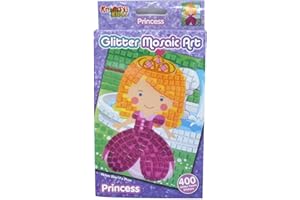 KandyToys TY9758 Kreative Kids Glitter Mosaic Art Sets-3 Assorted, Multicolor, 17cm x 21cm