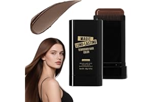 BELIKY GIRL Bâton de coloration 2-en-1 et peigne, teinture au peigne sûre et pratique, bâton de retouche, résistant à l'eau et à la sueur pour une retouche rapide,03# Marron