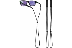 80Days Cordon de lunettes réglable en nylon – sangle pour lunettes avec embouts en silicone, maintien sûr pour lunettes de vue et de soleil, idéal pour le sport, la lecture et un usage quotidien