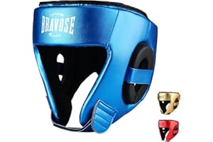 BRAVOSE Fearless Kids Boxing Headguard | Strap Boxing, Training, Sparring & Martial Arts Headgear | Adjustable Head Guard for Ear, Cheek, Face Protection | Helmet for MMA, Kickboxing, Taekwondo