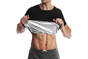 Vigorix Sauna Shirt Waist Trainer Men Sweat Vest Workout Gym Versatile Shaper Sweat Enhancer Short Sleeve