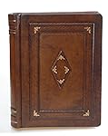 Mastri Librai Eugubini - Agenda intercambiabile giornaliera, Fregio oro in pelle di vitello tamponata a mano, Dimensioni...