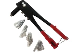 Kippen 1029A - Remachadora manual de metal con remaches surtidos.