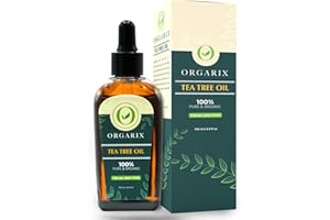 ORGARIX Tea Tree Oil – 100ml – for Skin and Acne – Pure Therapeutic Grade Tea Tree Essential Oil for Aromatherapy – Anti-Fungal & Antiseptic Oil for Nail Fungus & Piercing