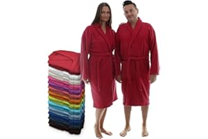 LEBENGOOD Albornoz Hombre 100% Algodón OEKO-TEX, Toalla Rizo Americano 450 gsm, Albornoces Juveniles, Ducha, Piscina, Bata Baño, Unisex,Mujer, Tallas S M L XL XXL 3XL
