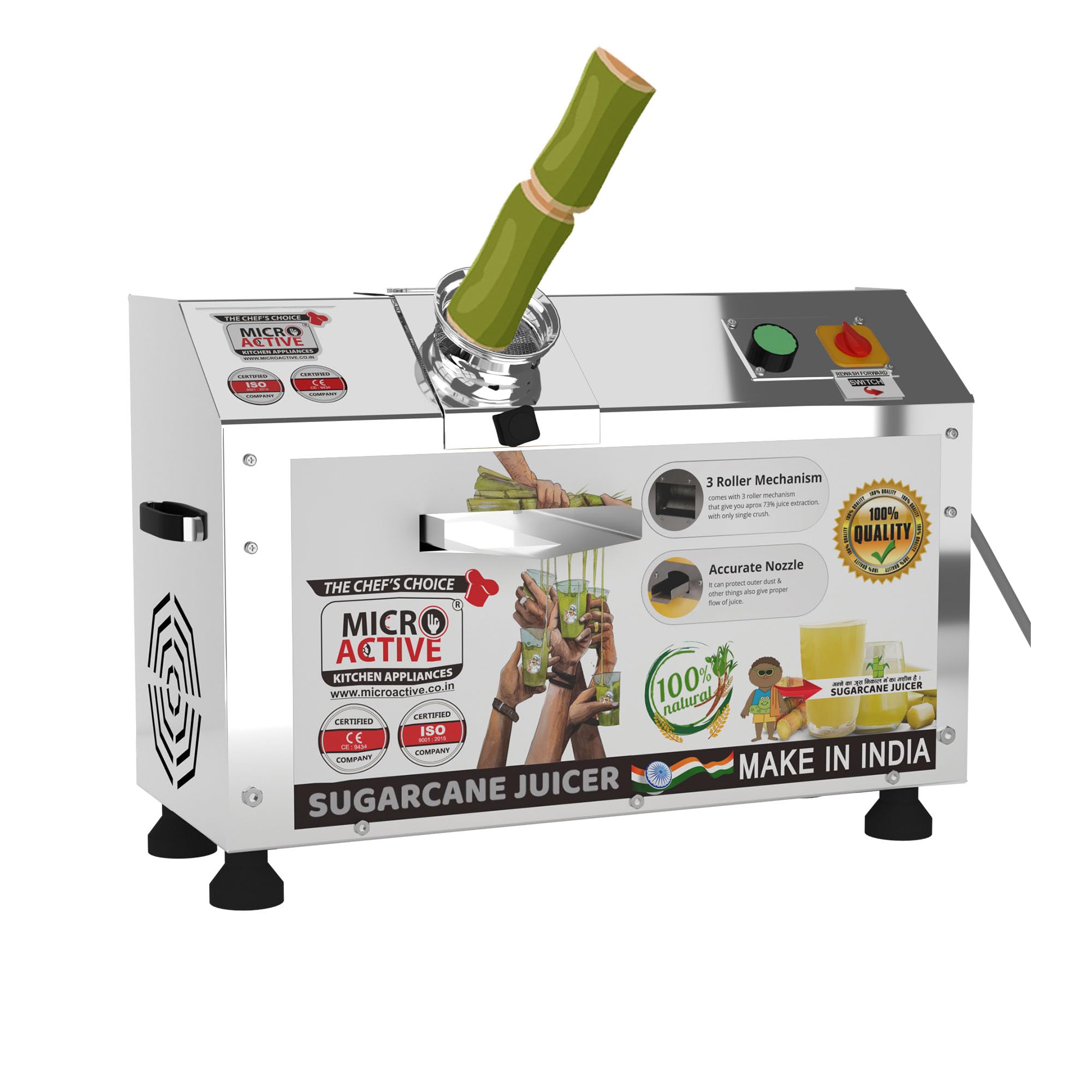 MICROACTIVE 1.5HP Horizontal Sugarcane Juicer Review for Home Use