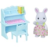 Sylvanian Families EPOCH Kar Tavşan Kız Ve &Ccedil;alışma Masası, Oyuncak