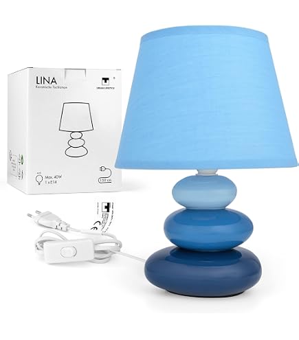Luna Steinzeug Natürliche Tischlampe Moderne