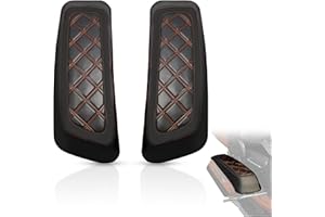 ONETK WOWTK Hard Saddlebag Lid Bra/Covers for Harley Davidson 2014-2023 Touring Road Glide FLTRX Electra Glide FLHT Road King FLHR Street Glide FLHX and Tri Glide Models,w/Orange Stitching