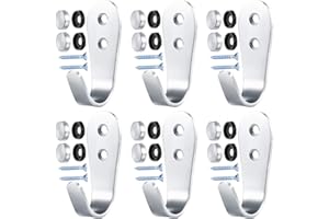 HAOCHEN 6 Sztuk Wieszaki Na Ścianę, Garderobiane Haki Ze Stali Nierdzewnej, Hak Na Klucze, Ubierając, Dla Kuchni, Ręczniki, Torby - Do Wkrętów