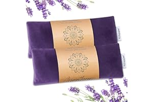 Hihealer Eye Pillow Yoga Meditation Accessories Lavender Aromatherapy Weighted Eye Mask for Sleeping, Yoga, Meditation, Self Care Relaxation Xmas Gifts for Women Mom (Purple * 2)
