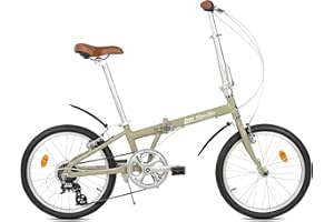 FabricBike Folding - Bici Pieghevole, Bicicletta Pieghevole 20', telaio in alluminio, Regolabile in Altezza, Facile da Trasportare.