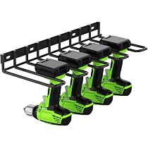 Organizer per Attrezzi da Garage, Supporto per Trapano Cacciaviti da Parete, Organizer per Utensili Elettrici, Appendi Attrezzi da Parete, Porta Cacciaviti da Parete Attrezzata Officina (Nero