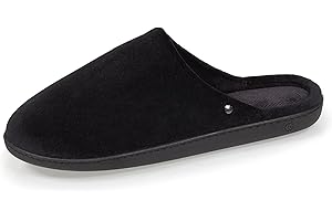 Isotoner Chaussons Mules Homme Ultra Confortables, faciles à Enfiler, intemporelles, en Coton Biologique