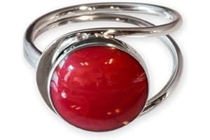 Fly Style Ring Silber 925 Damen, offener Ring größenverstellbar, 925 Silber Ring mit Muschel oder Stein Inlays