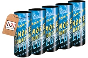 h2i Bengalo Smoke Volcano Fountain Party Fireworks, Blue Smoke Colour, All-Year Fireworks, Cat T1/F1 Pack of 5