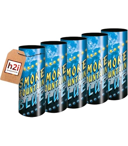 h2i Smoke Volcano Fountain, Pack of 5, Blue, Time 40 Seconds