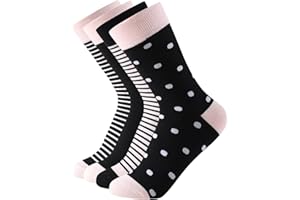 Balseti Calcetines Mujer, 6 Pares, Algodón Suave, Estampados Rayas y Lunares, Talla Única (35-41)