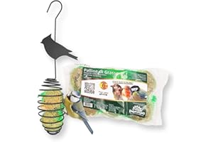 PRGN Kit per Uccellini Selvatici MANGIATOIA A Spirale + Palline di Grasso