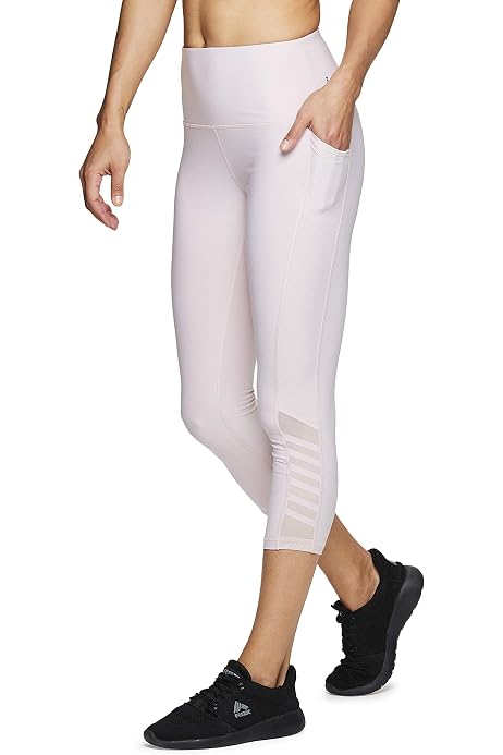 RBX Active Women's Mesh Yoga Capri 