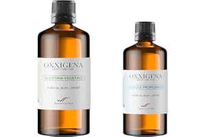 Oxxigena - Kit Base Neutra da 750 ml, con Glicerina Vegetale Liquida Pura ≥ 99,5% (500 ml) + Glicole Propilenico Liquido Puro (250 ml), 70 VG / 30 PG, 100% Made in Italy, Purezza Farmaceutica