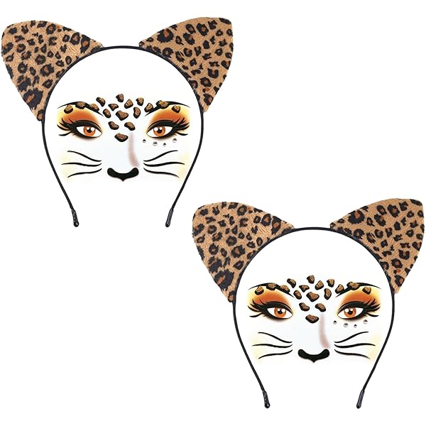 Ouligay Serre-tête Oreilles Léopard, Bandeau Oreilles De Chat