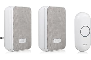 Byron DBY-22324 - Campanello senza fili, con un raggio massimo di 150 m e 15 melodie con opzioni di controllo del volume