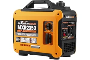 maXpeedingrods Generatore di Corrente Inverter, 2000W, Generatore di Corrente a Benzina, 4 Tempi, con USB e Prese da 230V, Display Gigitale, Compatto e Leggero, per Campeggio, Viaggio RV