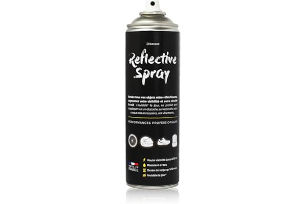 Reflective Spray pour Cyclistes et Piétons, Très Peu Visible de Jour - 500 ML