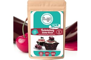 Muffit Schoko-Kirsch Backmischung für 6 Muffins | DIE lowcarb Muffin-Backmischung | ohne Weizenmehl und Zuckerzusatz | proteinreich | für Deinen leckeren, saftig und fluffigen Kuchengenuss