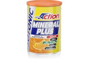 ProAction Mineral Plus Isotonic - Integratore salino isotonico per tutti gli sport - Gusto Arancia - Latta da 450 g