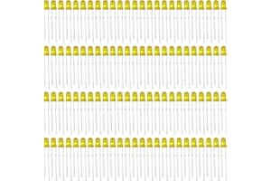 Innfeeltech 100pcs 5mm Giallo LED Diodi Luci DC 1.9V~2.1V 20mA 5mm Elettronica di Emissione Componenti Diodi Luce LED Lampadina