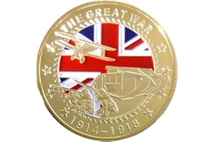 RARE 24k GOLD PLATED WW1 MEMORIAL COMMEMORATIVE COIN 1914-18 SOMME WORLD WAR 1 by Harrington Marley