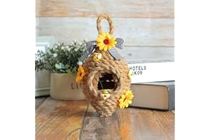 Décor Mini Ruche avec Tournesol et Ruban,URMAGIC 18 cm de hauteur Décor de plateau à plusieurs niveaux de ruche d'abeille, décorations de table de ruche, décoration de festival d'abeille