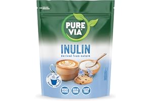 Pure Via Inulin Powder 1kg | Chicory Root Fibre | High Fibre, Plant-Based, Mild Taste, Easily Mixes Into Drinks & Recipes | Vegan & Gluten-Free