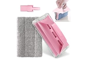 TUXUZAL Magische Reinigungsbürste,Kantenreiniger Schwamm für Fenster Reinigung Aller Ecken und Lücken, Küchen, Haushaltsreinigungswerkzeuge,Fensterreinigungsbürste, Raffstore Reiniger Rosa