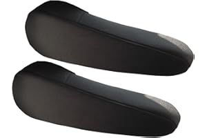 FH Group FH1051BLACK Flat Cloth Fabric Black Armrest Cover Semi-Universal Fit, One Pair